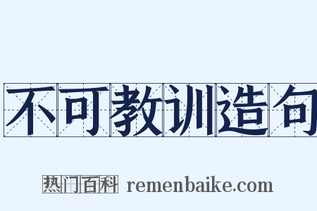 不可教训造句是什么意思的图片